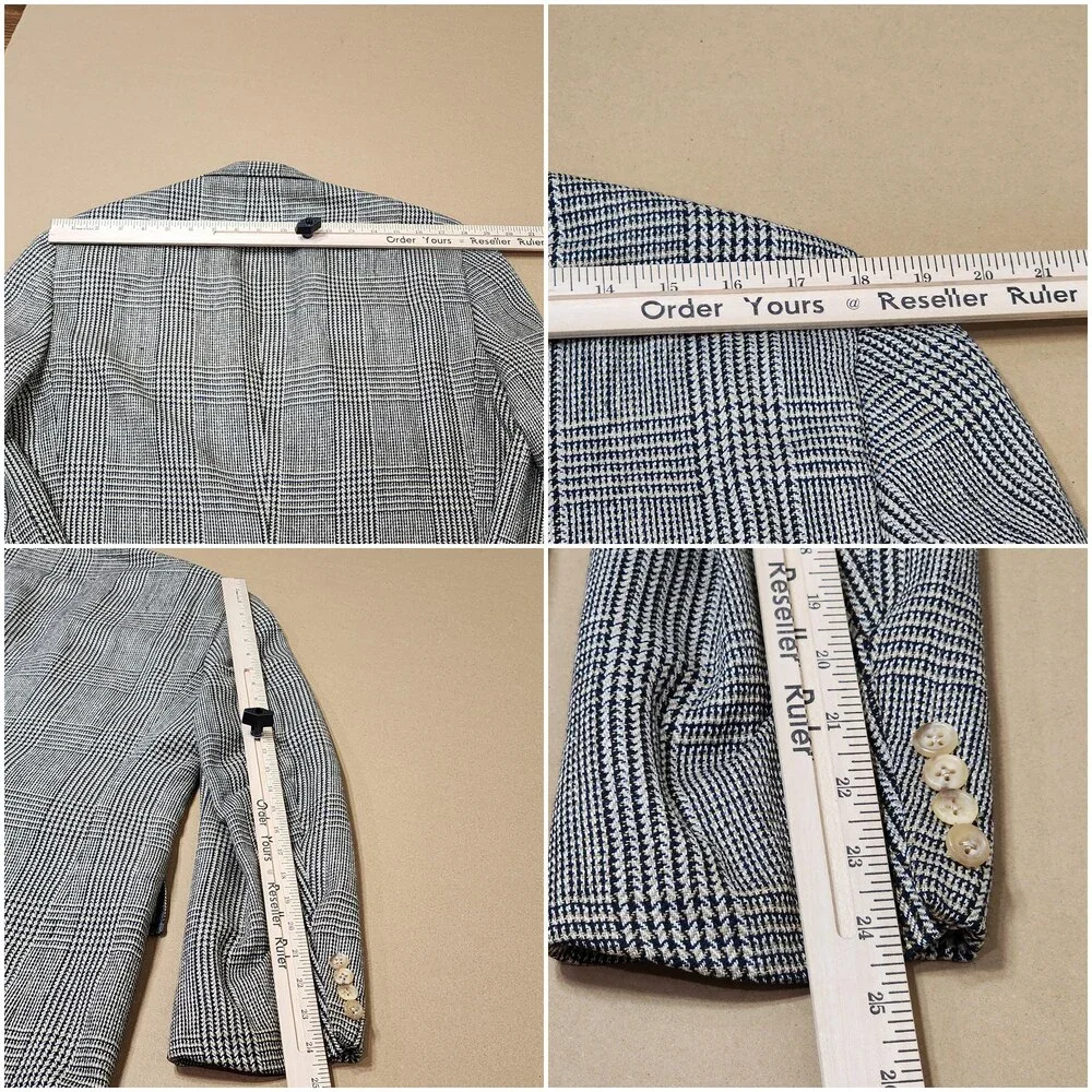 Vintage Alexander Julian Sport Coat Mens 40 Brown Plaid Tweed Hand Tailored USA